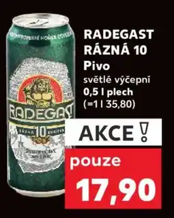 Kaufland RADEGAST RÁZNÁ 10 Pivo nabídka