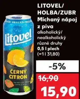 Kaufland LITOVEL/ HOLBA/ZUBR Michaný nápoj z piva nabídka