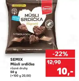 Kaufland SEMIX Müsli srdíčka nabídka
