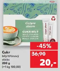 Kaufland Cukr bílý/třtinový sticks nabídka