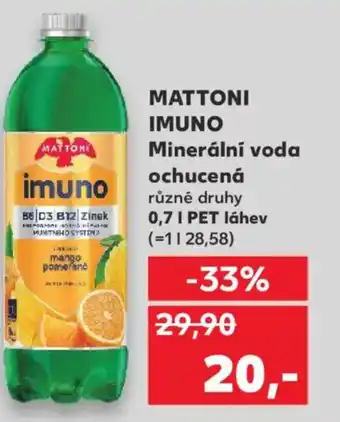 Kaufland MATTONI IMUNO Minerální voda ochucená nabídka