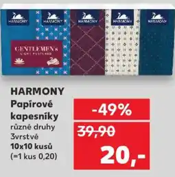 Kaufland HARMONY Papírové kapesníky nabídka