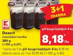 Kaufland Dezert čokoláda/vanilka nabídka