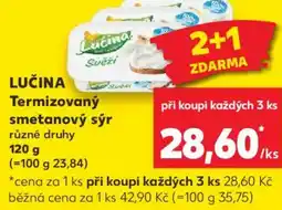 Kaufland LUČINA Termizovaný smetanový sýr nabídka