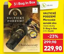 Kaufland VALTICKÉ PODZEMÍ Moravské zemské víno nabídka