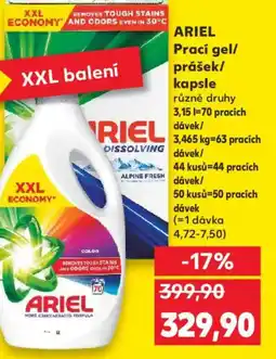 Kaufland ARIEL Prací gel/ prášek/ kapsle nabídka