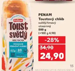Kaufland PENAM Toustový chléb nabídka