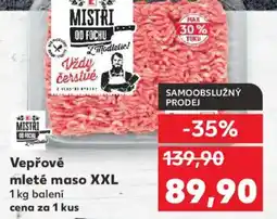 Kaufland Vepřové mleté maso XXL nabídka