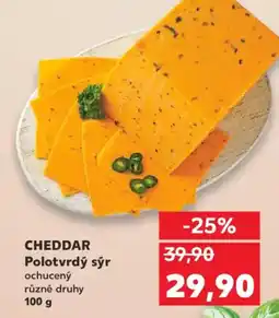 Kaufland CHEDDAR Polotvrdý sýr ochucený nabídka