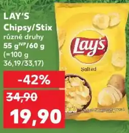 Kaufland LAY'S Chipsy/Stix nabídka