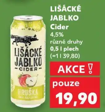 Kaufland LIŠÁCKÉ JABLKO Cider nabídka