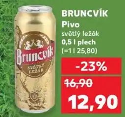 Kaufland BRUNCVIK Pivo světlý ležák nabídka