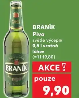 Kaufland BRANÍK Pivo světlé výčepní nabídka