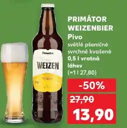 Kaufland PRIMÁTOR WEIZENBIER Pivo nabídka