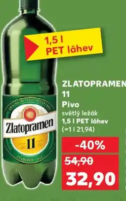 Kaufland ZLATOPRAMEN 11 Pivo světlý ležák nabídka