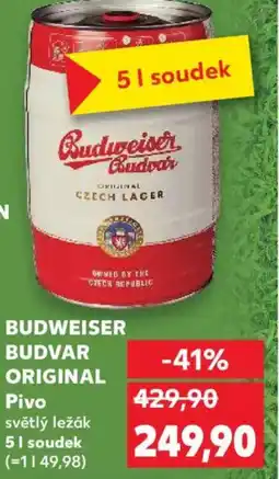 Kaufland BUDWEISER BUDVAR ORIGINAL Pivo nabídka