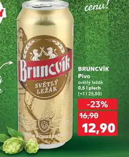 Kaufland BRUNCVÍK Pivo světlý ležák nabídka