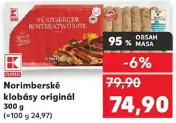 Kaufland Norimberské klobásy originál nabídka