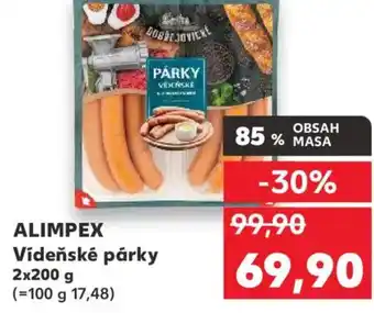 Kaufland ALIMPEX Vídeňské párky nabídka