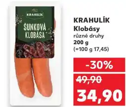 Kaufland KRAHULIK Klobásy nabídka