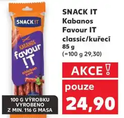 Kaufland SNACK IT Kabanos Favour IT classic/kuřecí nabídka