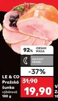 Kaufland LE & CO Pražská šunka výběrová 100 g nabídka