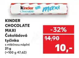Kaufland Kinder Chocolate Maxi nabídka