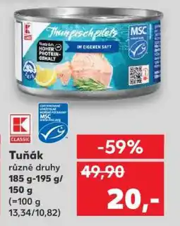 Kaufland Tuňák různé druhy nabídka