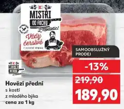 Kaufland Hovězí přední s kostí z mladého býka nabídka