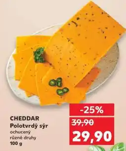 Kaufland CHEDDAR Polotvrdý sýr nabídka