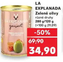 Kaufland LA EXPLANADA Zelené olivy nabídka