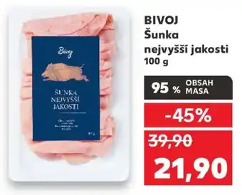 Kaufland BIVOJ Šunka nejvyšší jakosti 100 g nabídka