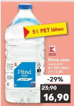 Kaufland Pitná voda nesycená 5 l PET láhev nabídka