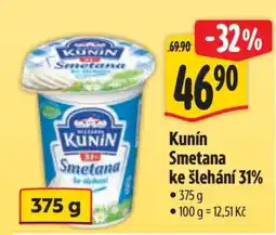 Albert KUNÍN SMETANA KE ŠLEHÁNÍ 31 % nabídka