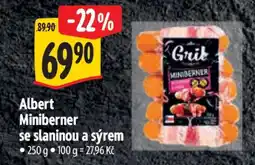 Albert Albert Miniberner se slaninou a sýrem nabídka