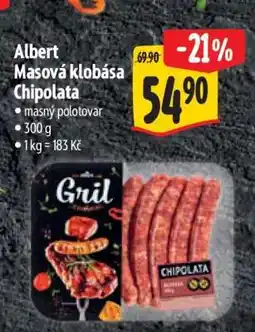 Albert Albert Masová klobása Chipolata nabídka