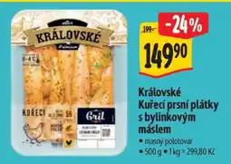 Albert Královské Kuřecí prsí plátky s bylinkovým máslem nabídka