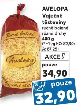 Kaufland AVELOPA Vaječné těstoviny nabídka
