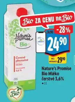 Albert Nature's Promise Bio Mléko čerstvé 3,6 nabídka