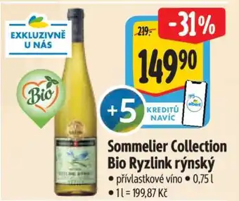 Albert Sommelier Collection BIO Ryzlink rýnský nabídka