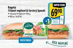 Albert Bageta Trhané vepřové & čerstvý špenát nabídka