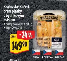 Albert Královské Kuřecí prsí plátky s bylinkovým máslem nabídka