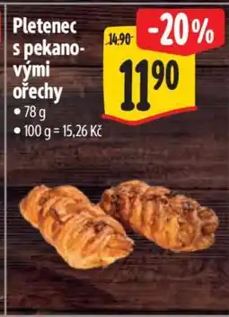 Albert Pletenec s pekanovými ořechy nabídka