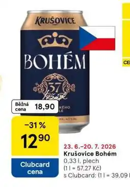 Tesco Krušovice Bohém nabídka
