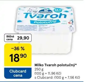 Tesco Milko Tvaroh polotučný nabídka