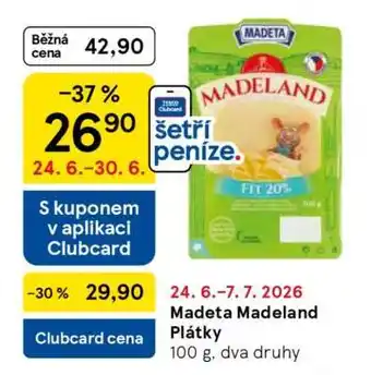 Tesco Madeta Madeland plátky nabídka