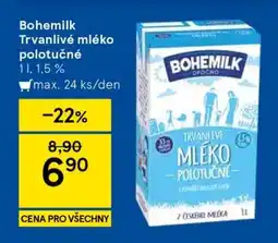 Tesco Bohemilk Trvanlivé mléko polotučné nabídka