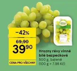 Tesco Hrozny révy vinné bílé bezpeckové nabídka