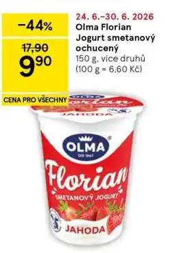 Tesco Olma Florian Jogurt smetanový ochucený nabídka