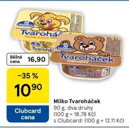 Tesco Milko Tvaroháček nabídka